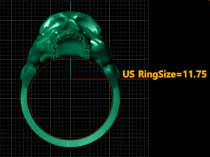 Skull men rings 3d printable model 3D Print Model