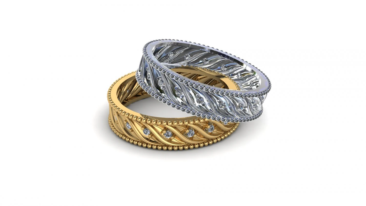 Wedding ring 3d printable model 3D Print Model .c4d .max .obj .3ds .fbx .stl .blend 