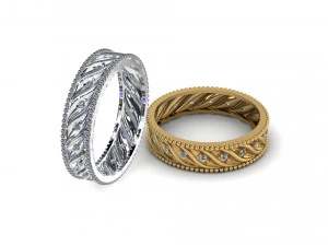 Wedding ring 3d printable model 3D Print Model