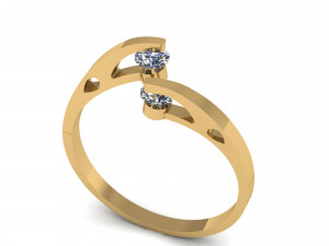 Diamond wedding ring 3d printable model 3D प्रिंट मॉडल