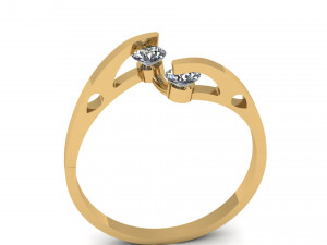 Diamond wedding ring 3d printable model 3D 프린트 모델