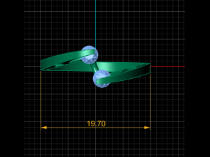 Diamond wedding ring 3d printable model 3D 프린트 모델