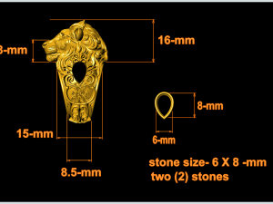 Fomous lion ring 3d printable model Modello di stampa 3D