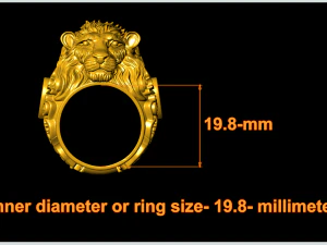 Famoso modello stampabile in 3D dell'anello del leone Modello di stampa 3D