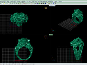 Fomous lion ring 3d printable model Modello di stampa 3D