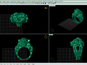 Famoso modello stampabile in 3D dell'anello del leone Modello di stampa 3D