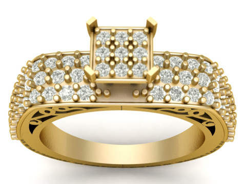Solitaire Engagement Dimond Ring For Women 3d Printable Model 3D-Druckmodell