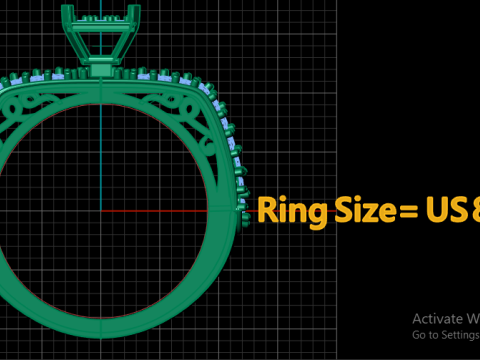女性用ソリティア婚約ダイヤモンドリング3D印刷可能モデル 3Dプリントモデル