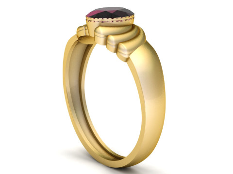 SOLITAIRE ENGAGEMENT RING FOR WOMEN 3D PRINTABLE MODEL 3D 打印模型