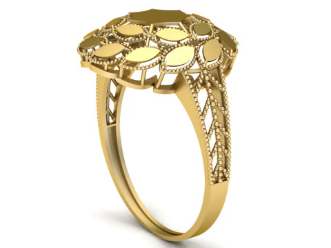 女性用フィリグリーリング 3D 印刷可能モデル 3Dプリントモデル