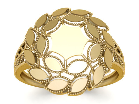 Filigree ring For Women 3d Printable Model Modèles 3D en vedette