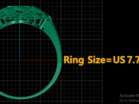 Filigree ring For Women 3d Printable Model Modèles 3D en vedette