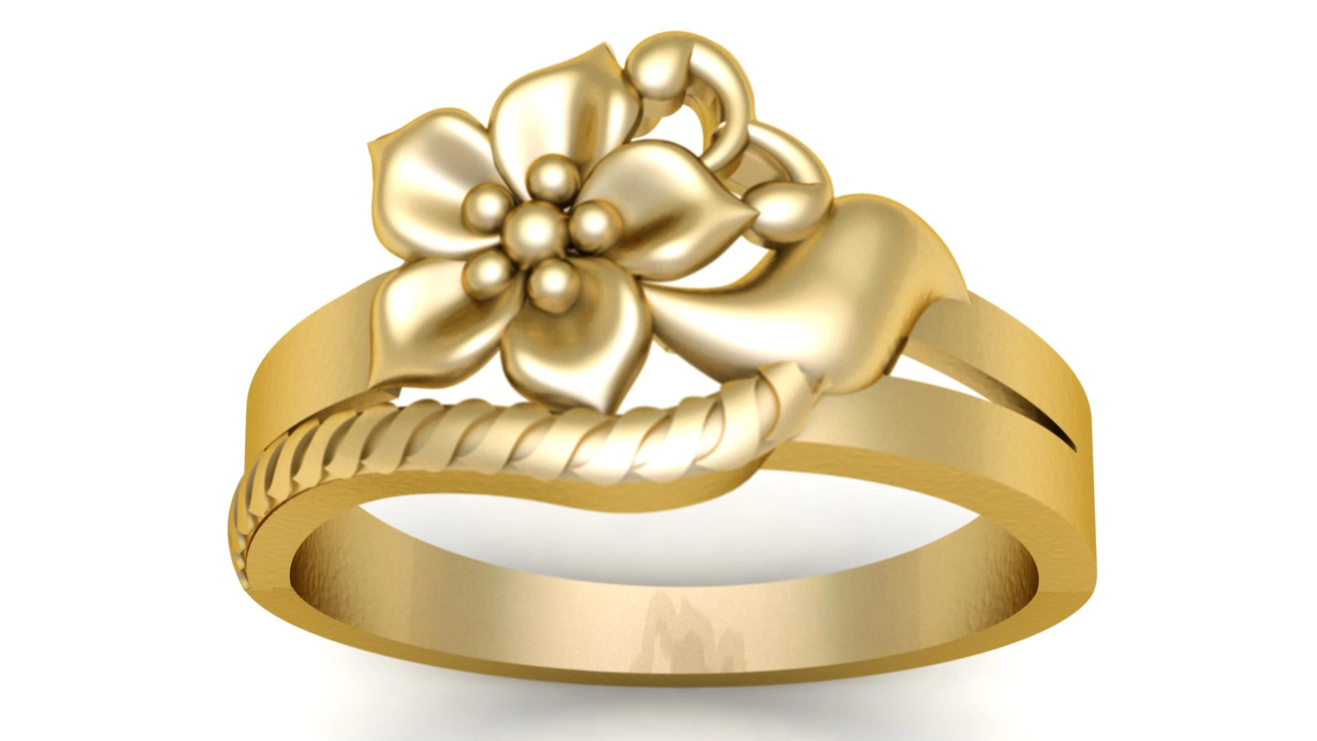 STYLISH FLOWER RING 3D PRINTABLE MODEL 3D Print Model .c4d .max .obj .3ds .fbx .stl .blend