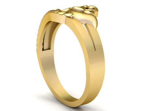 STYLISH FLOWER RING 3D PRINTABLE MODEL 3D Print Model