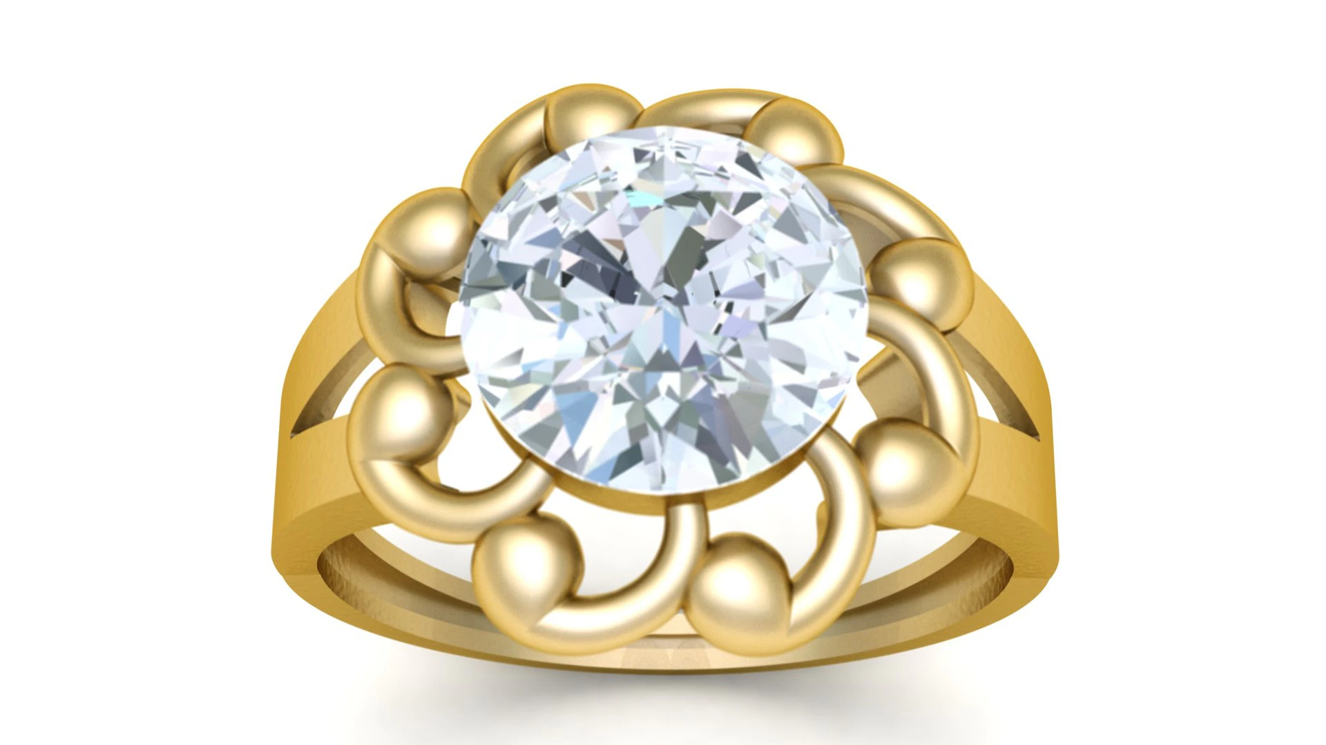WEDDING DAIMOND RING 3D PRINTABLE MODEL 3D Print Model .c4d .max .obj .3ds .fbx .stl .blend 