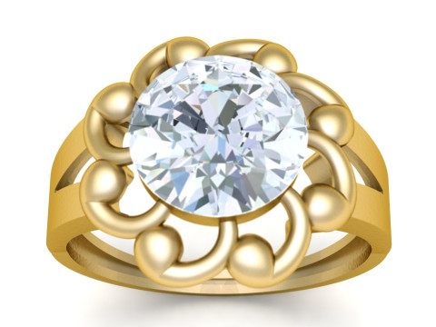 WEDDING DAIMOND RING 3D PRINTABLE MODEL 3D Print Model