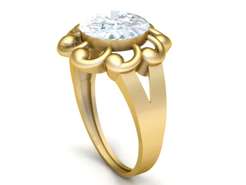WEDDING DAIMOND RING 3D PRINTABLE MODEL 3D Print Model