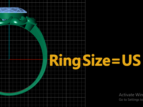 WEDDING DAIMOND RING 3D PRINTABLE MODEL 3Dプリントモデル