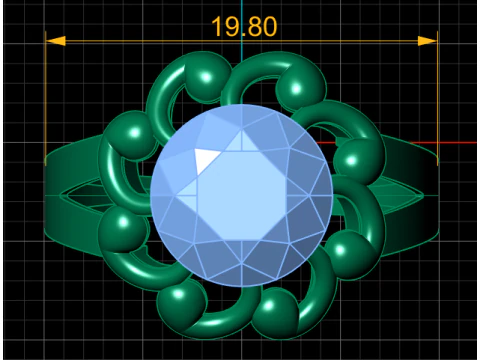 WEDDING DAIMOND RING 3D PRINTABLE MODEL 3D Print Model