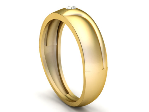 SINGLE DIMOND RING FOR MEN 3D PRINTABLE MODEL 3D-printmodel