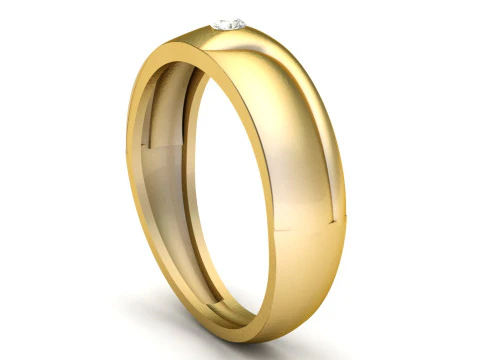 SINGLE DIMOND RING FOR MEN 3D PRINTABLE MODEL 3D Print Model