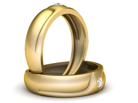 SINGLE DIMOND RING FOR MEN 3D PRINTABLE MODEL 3D प्रिंट मॉडल