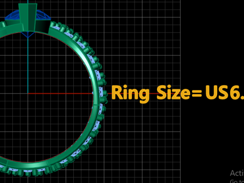 LUXURY DIAMOND RING 3D PRINTABLE MODEL FOR TIMELESS ROMANCE 3D 프린트 모델
