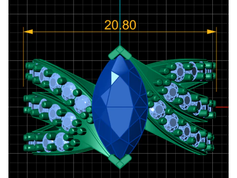 LUXURY DIAMOND RING 3D PRINTABLE MODEL FOR TIMELESS ROMANCE 3D Print Model