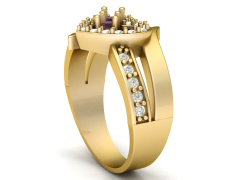 SYLISH PROPOSAL HEART DIMND RING 3D PRINRINTABLE MODEL 3D Print Model