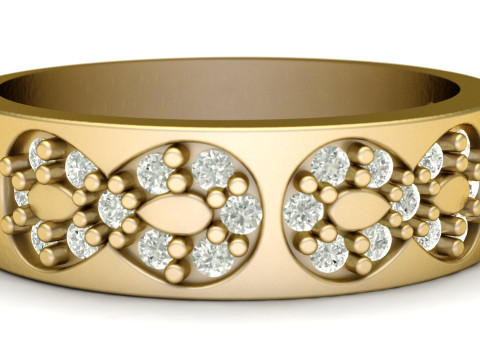 FILIGREE ENGAGEMENT RING 3D PRINTABLE MODEL 3D Print Model