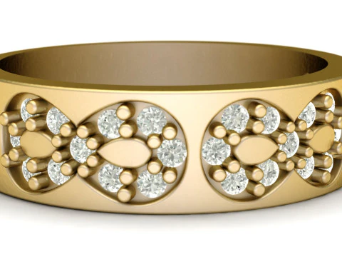 FILIGREE ENGAGEMENT RING 3D PRINTABLE MODEL 3D Print Model