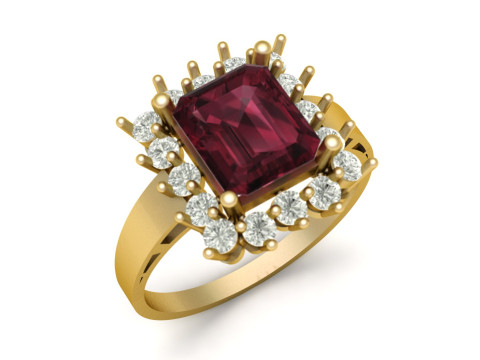 SOLITAIRE DIMOND RING FOR WOMEN 3D PRINTABLE MODEL Model do druku 3D