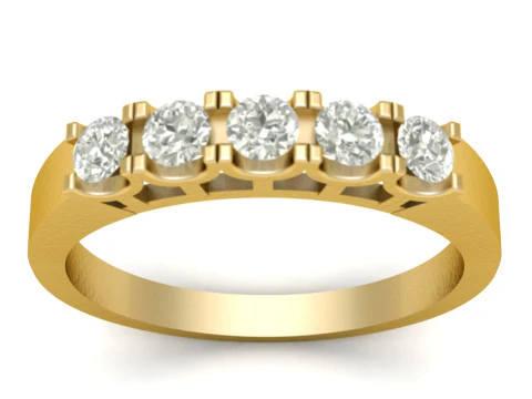 Tektaş Nişan Pırlanta yüzük 3D yazdırılabilir model 3D Baskı Modeli