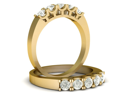 Solitaire Engagement Dimond ring 3d printable model Modelo de impresión 3D