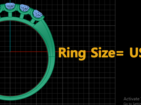 Solitaire Engagement Dimond ring 3d printable model Modelo de impresión 3D