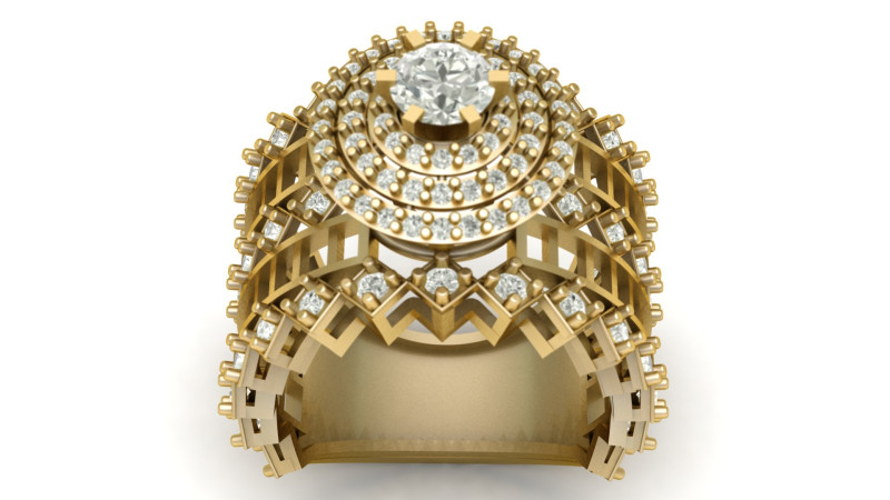 LUXURY FEMALE RING 3D PRINTABLE MODEL 3D Print Model .c4d .max .obj .3ds .fbx .stl .blend 