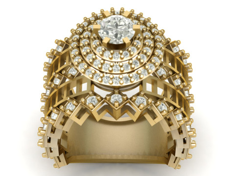 LUXURY FEMALE RING 3D PRINTABLE MODEL 3D Print Model