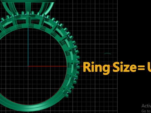 LUXURY FEMALE RING 3D PRINTABLE MODEL 3D Print Model