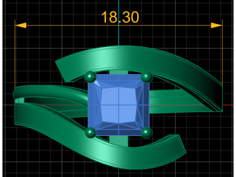 Solitaire Single Dimond Ring 3d Printable Model Model do druku 3D