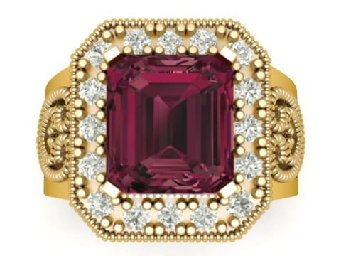 LUXURY FILIGIREE DIMOND RING 3D PRINTABLE MODEL 3D Print Model