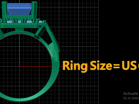 LUXURY FILIGIREE DIMOND RING 3D PRINTABLE MODEL 3D Print Model