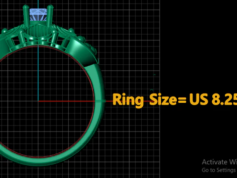 SOLITAIRE FOLAWER DIMOND RING 3D PRINTABLE MODEL 3D Print Model