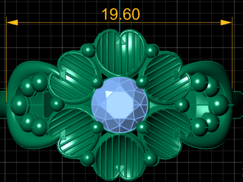 SOLITAIRE FOLAWER DIMOND RING 3D PRINTABLE MODEL Modello di stampa 3D