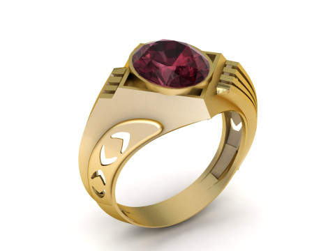 MEN ITALIAN FASHION RING 3D PRINTABLE MODEL 3D 打印模型