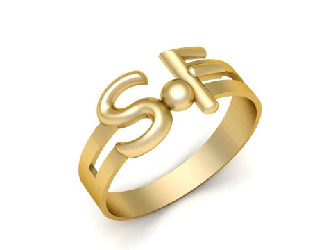 वर्णमाला एसएफ रिंग 3डी प्रिंट करने योग्य मॉडल 3D प्रिंट मॉडल