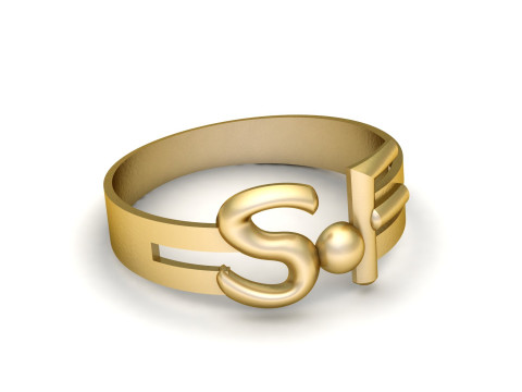 APHABET SF RING 3D PRINTABLE MODEL Modello di stampa 3D