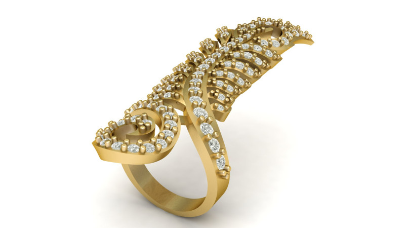 Peacock Father Ring 3d Printable Model 3D प्रिंट मॉडल .c4d .max .obj .3ds .fbx .stl .blend 