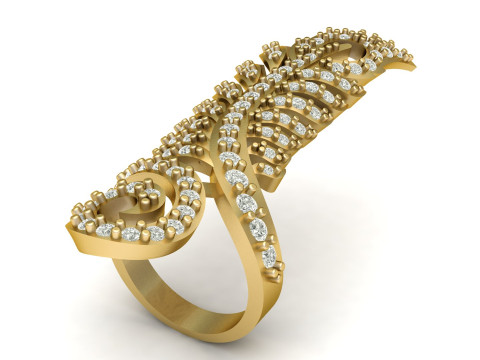 Peacock Father Ring 3d Printable Model 3D 打印模型