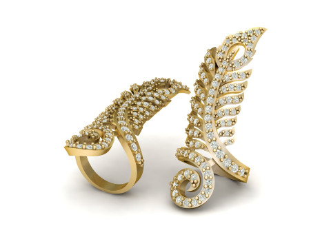 Peacock Father Ring 3d Printable Model 3D प्रिंट मॉडल
