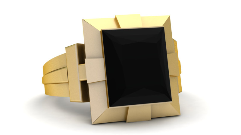 Men Fashion Ring 3d Printable Model Modello di stampa 3D .c4d .max .obj .3ds .fbx .stl .blend